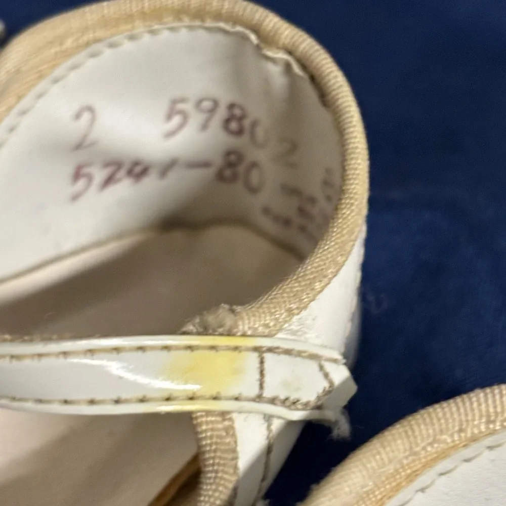 Vintage Ivory Kids Dress Shoes‎ with Strap